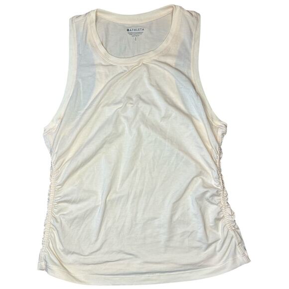 Athleta With Ease Cinch Sleeveless Top‎ Peach Womens Size Large Athletic Active - Picture 1 of 5